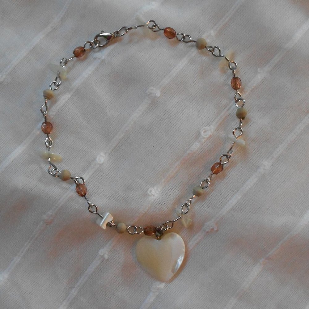 Vintage 1940s white tortoise shell bracelet